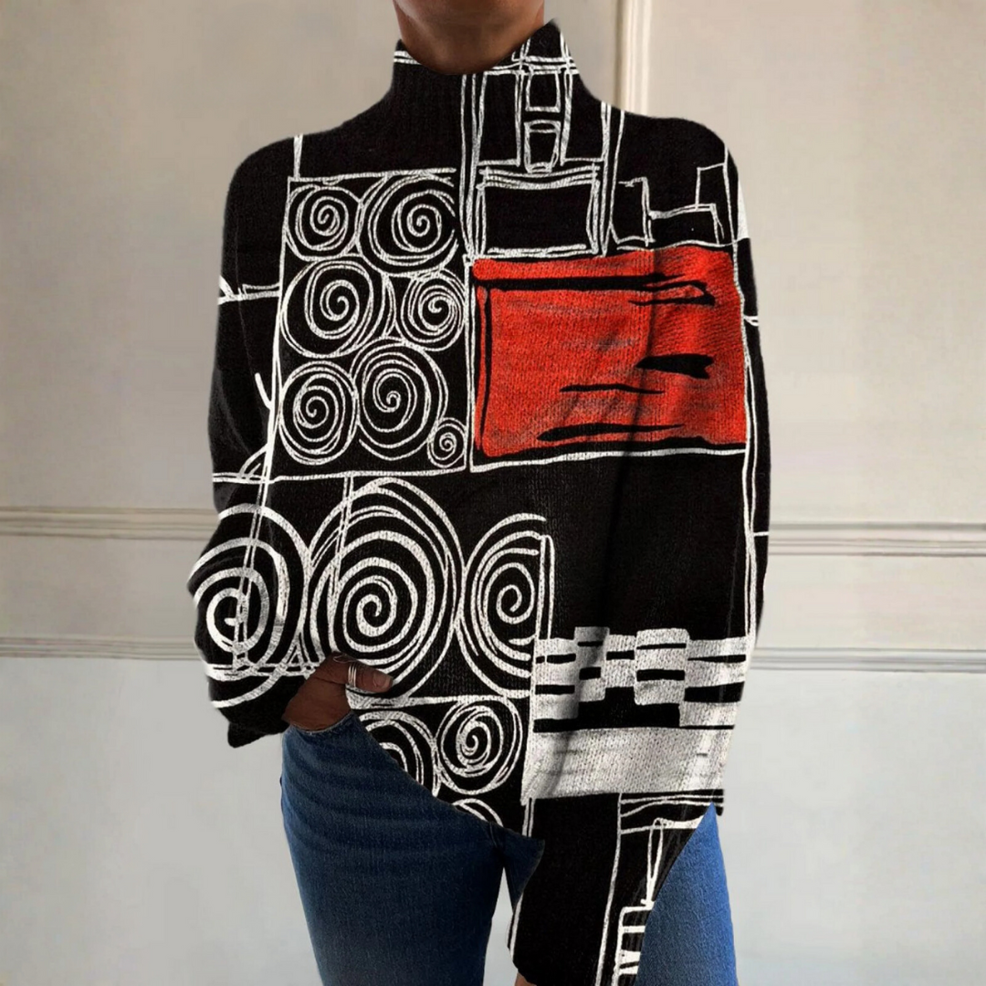 Loretta | Artful Turtleneck Sweater