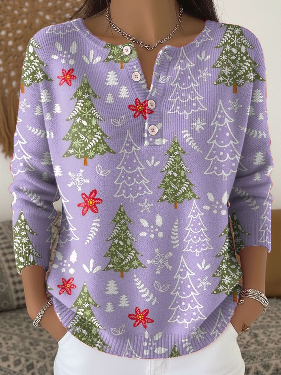 Sofie | Christmas Sweater with Decorative Buttons