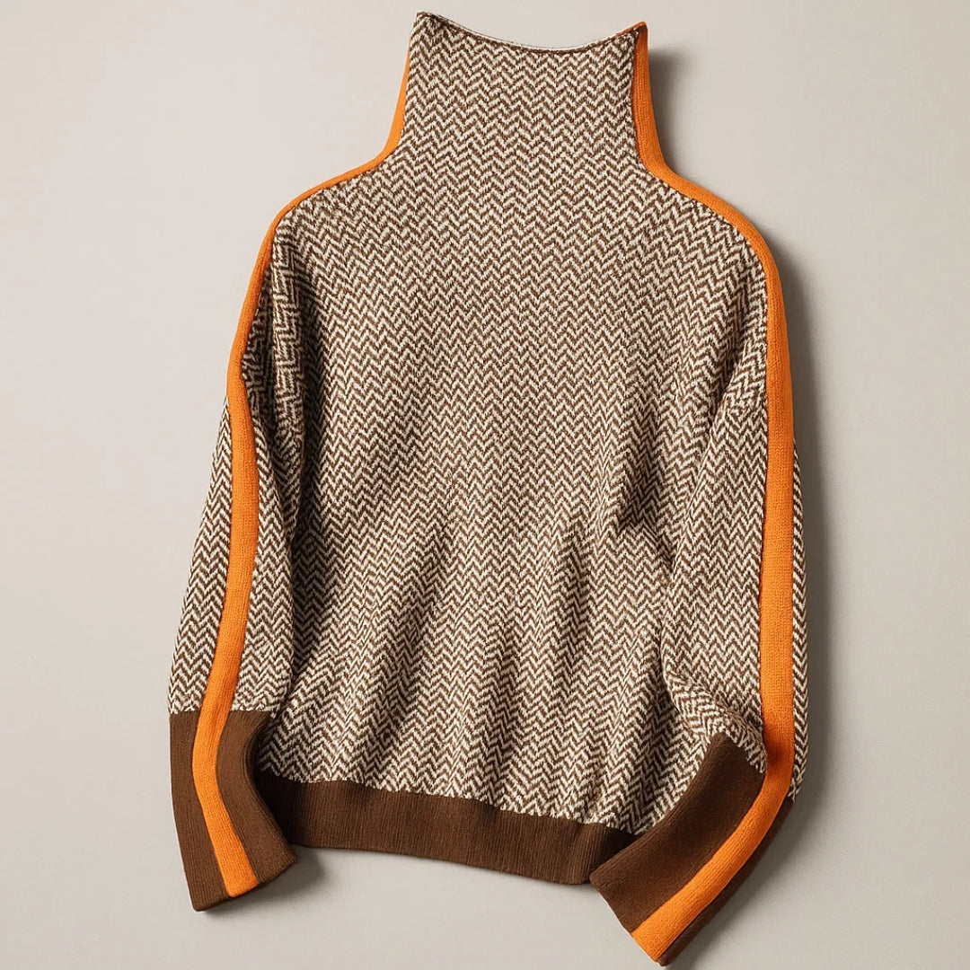 Martine | Textured High-Neck Jumper
