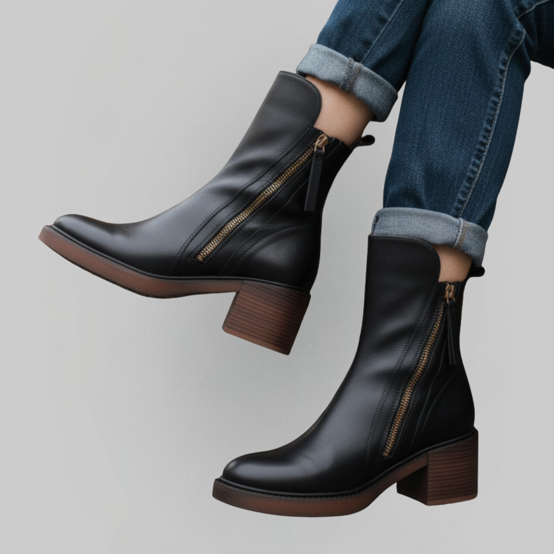 Valerie | Zip Ankle Boots