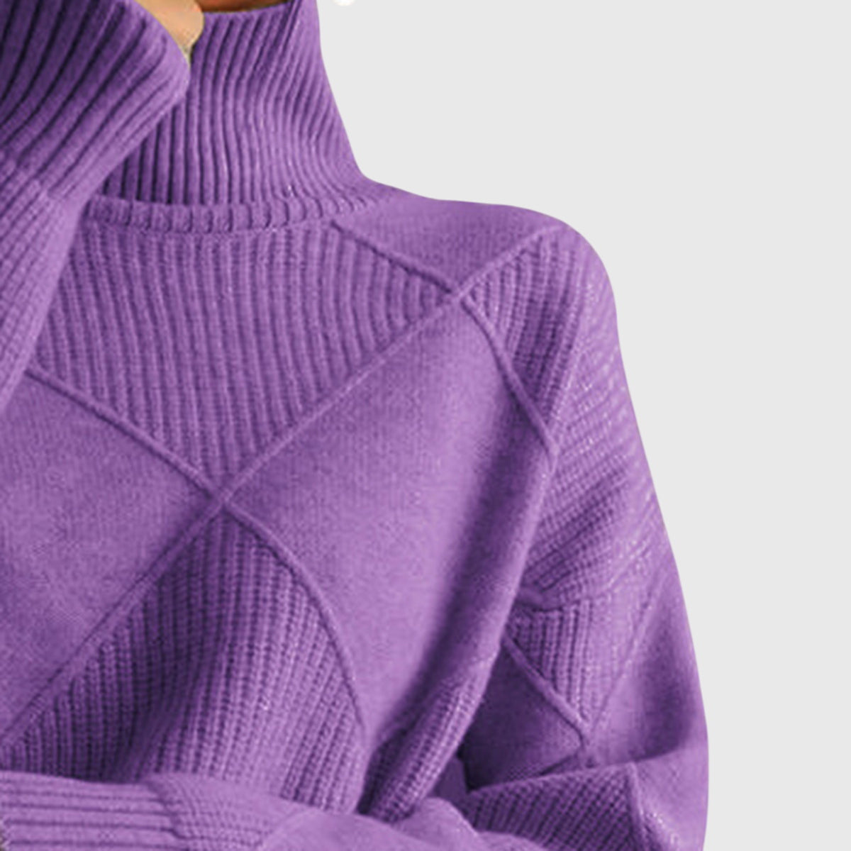 Brittany | Cosy Geometric Turtleneck