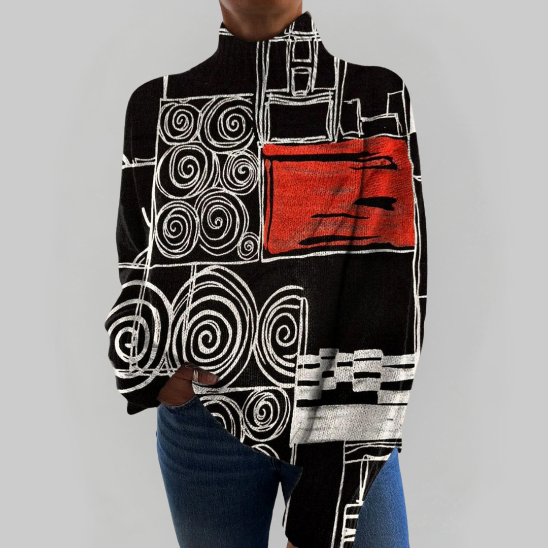 Loretta | Artful Turtleneck Sweater
