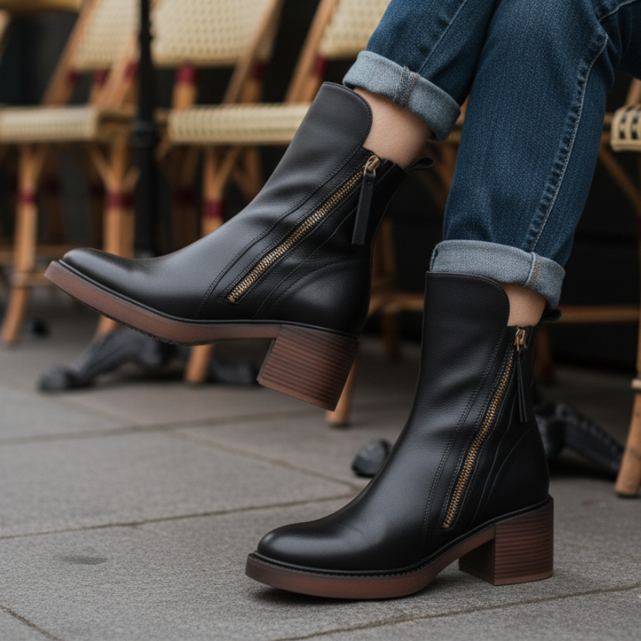 Valerie | Zip Ankle Boots