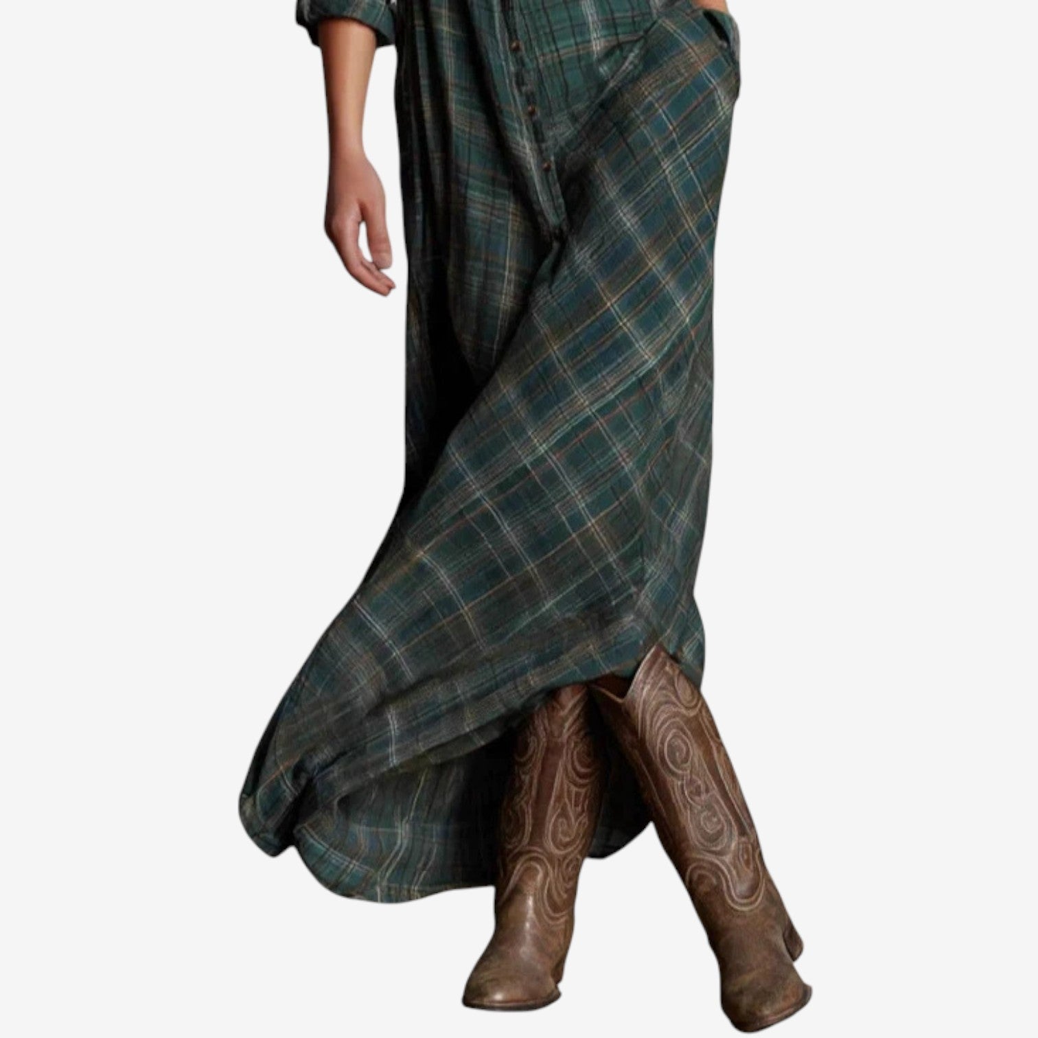 Elodie | Classic Check Winter Dress