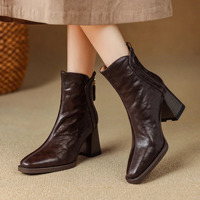 Sharon - Elegant Comfort Heel Boots
