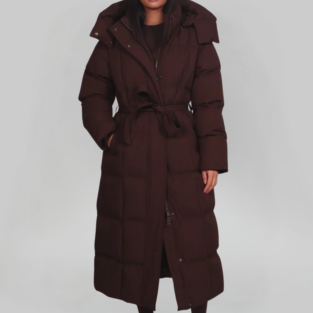 Carmen | Long Belted Puffer Coat