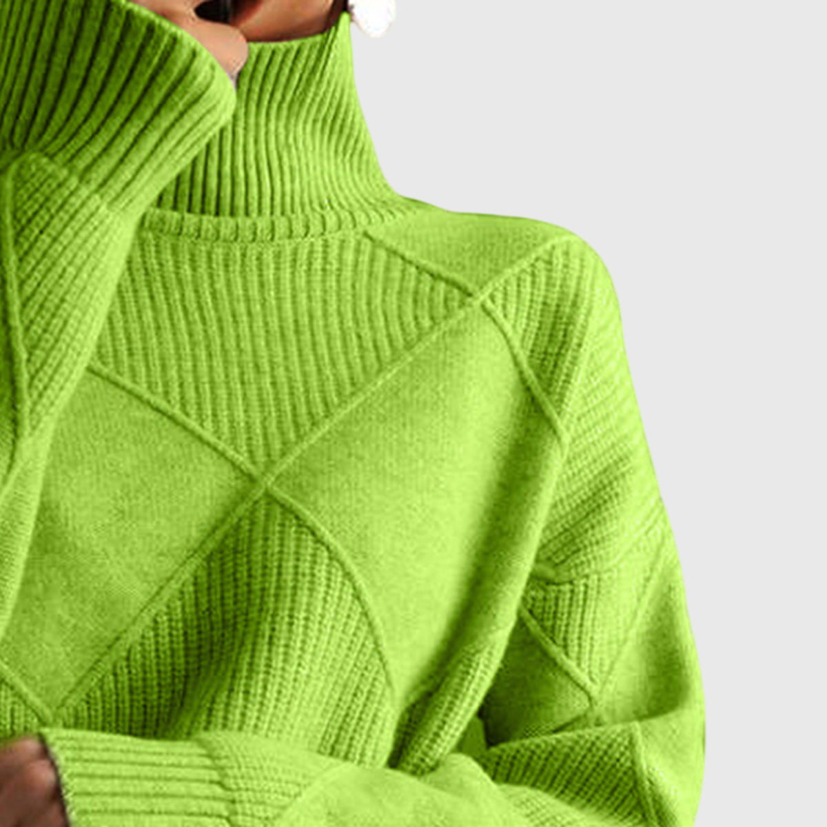 Brittany | Cosy Geometric Turtleneck