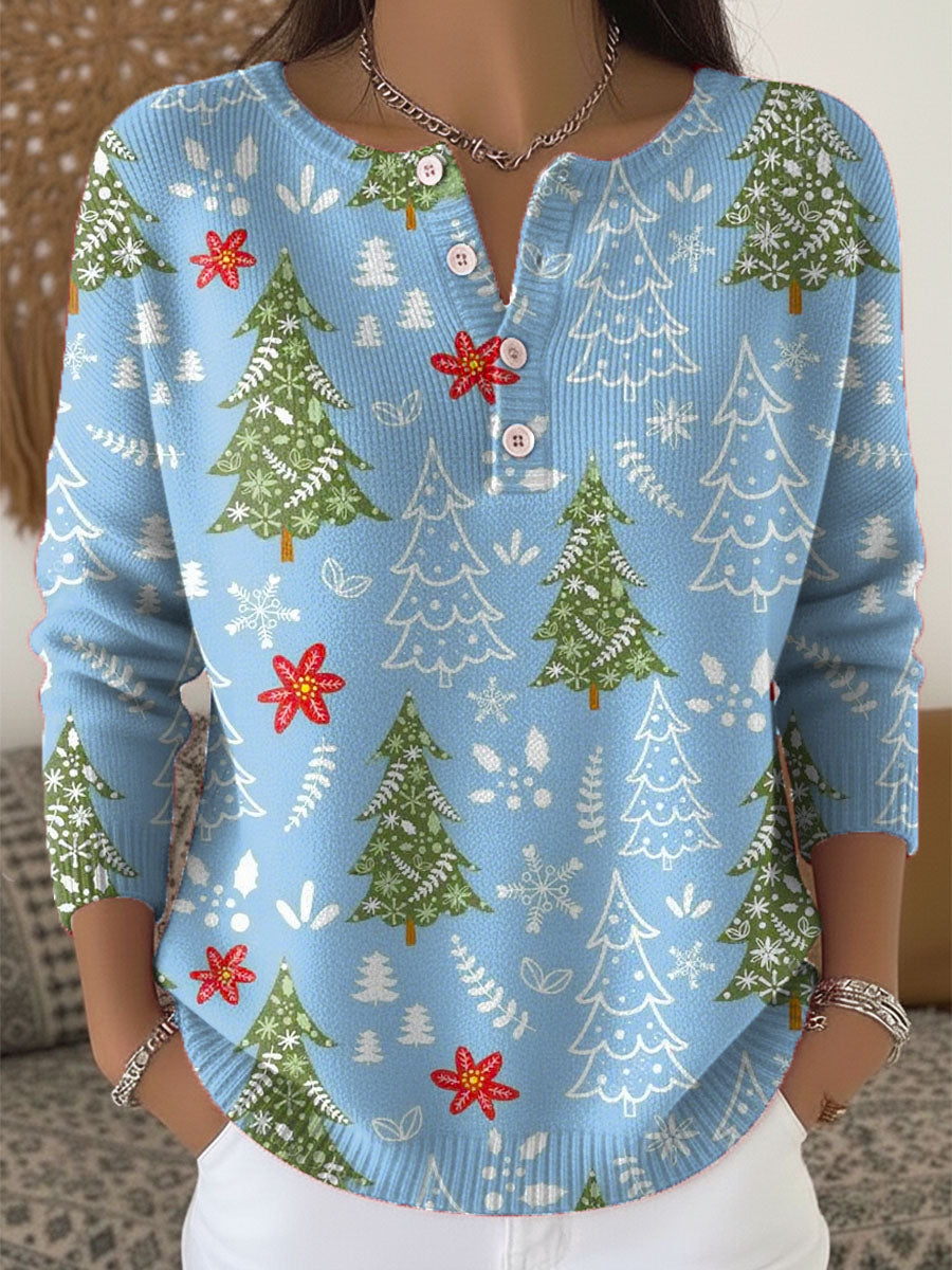 Sofie | Christmas Sweater with Decorative Buttons
