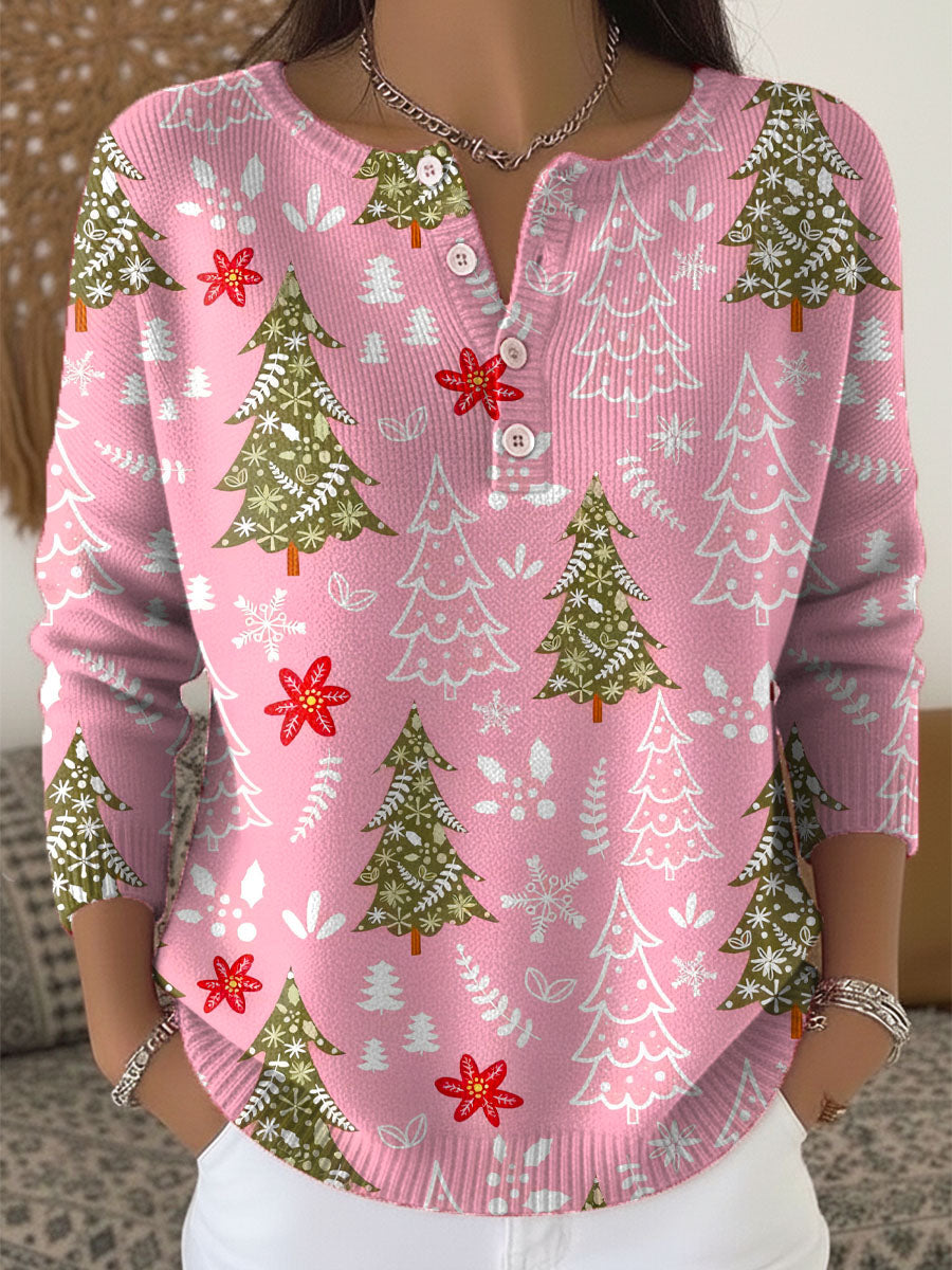 Sofie | Christmas Sweater with Decorative Buttons