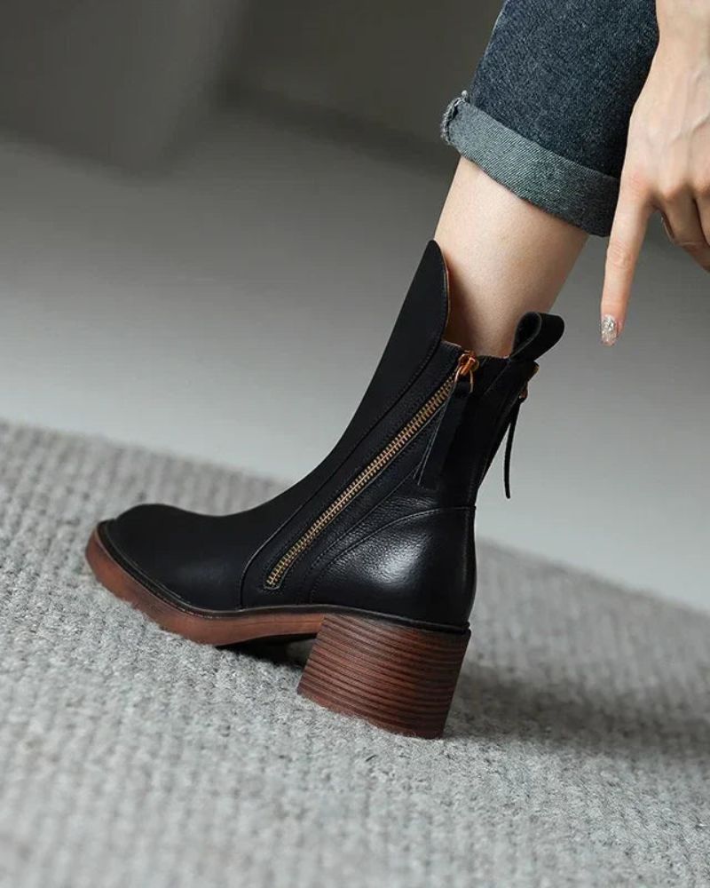 Valerie | Zip Ankle Boots