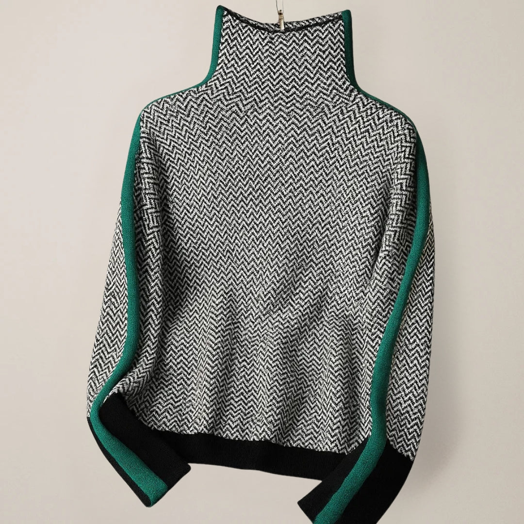 Martine | Textured High-Neck Jumper