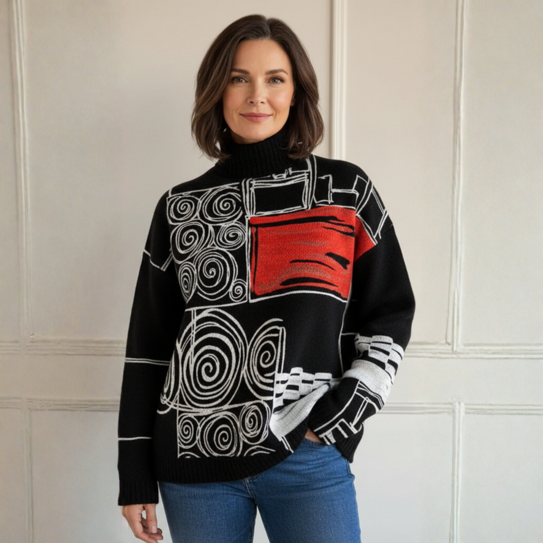 Loretta | Artful Turtleneck Sweater