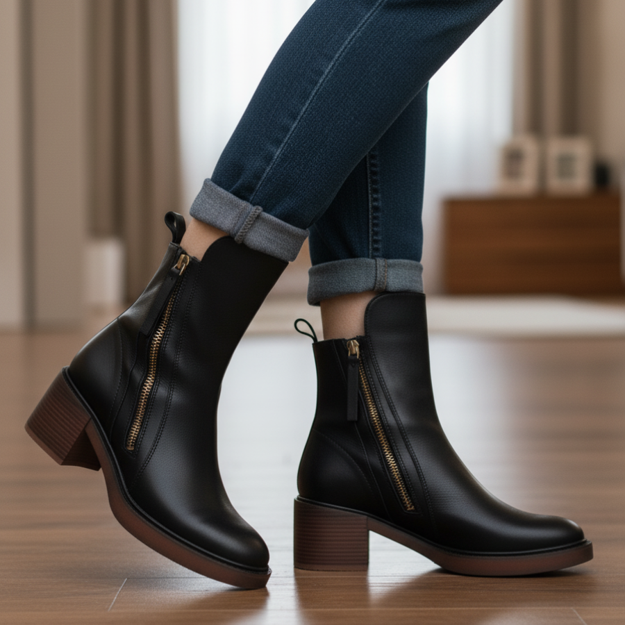 Valerie | Zip Ankle Boots