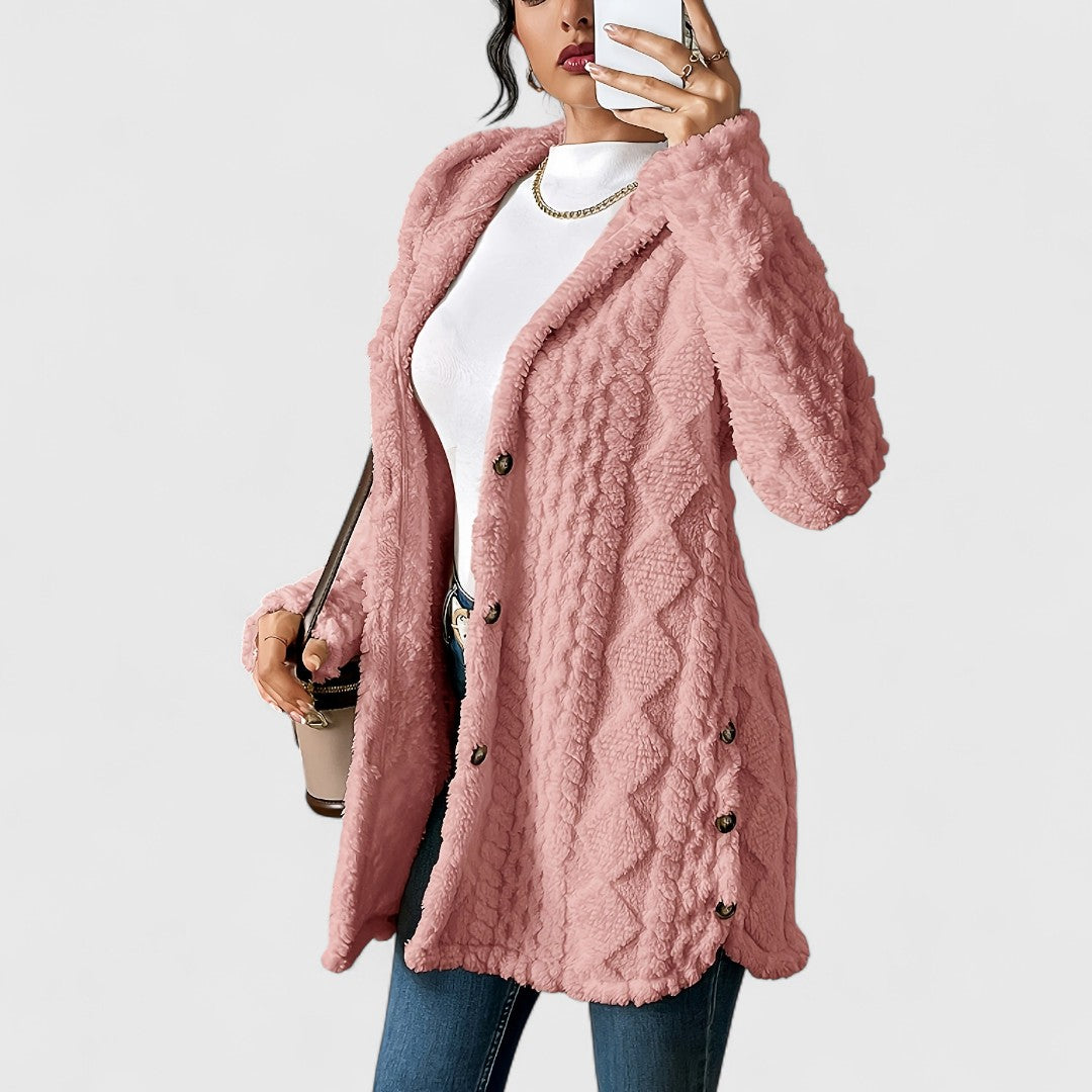 Elise - Plush Hooded Cardigan