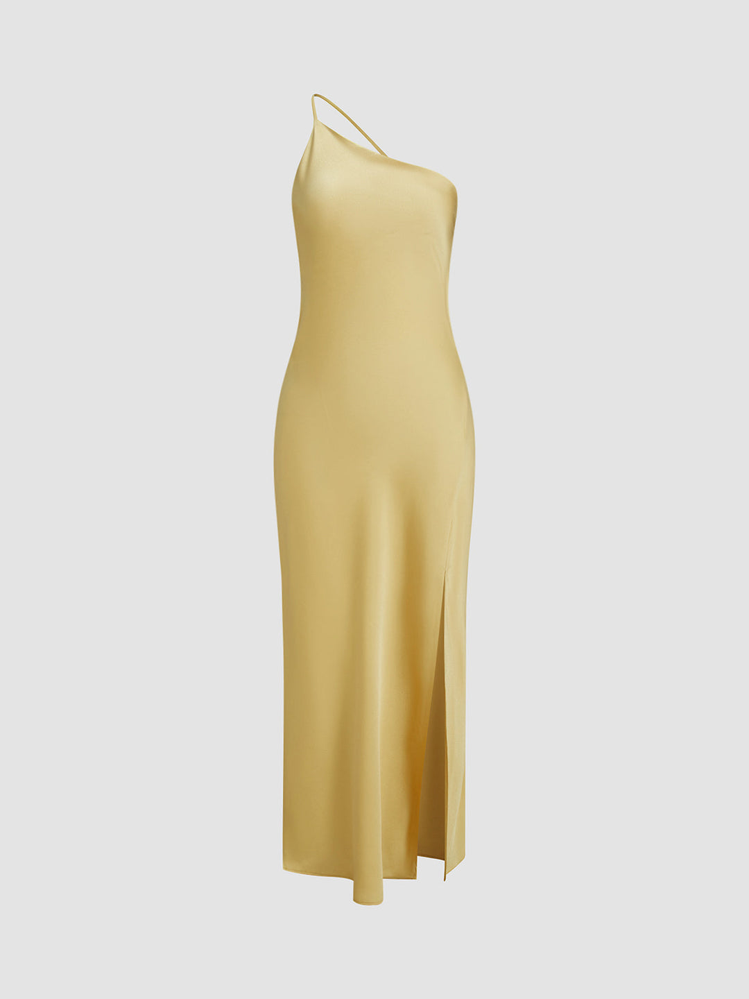 Open-Back Slit Maxi Wedding Guest Dress
