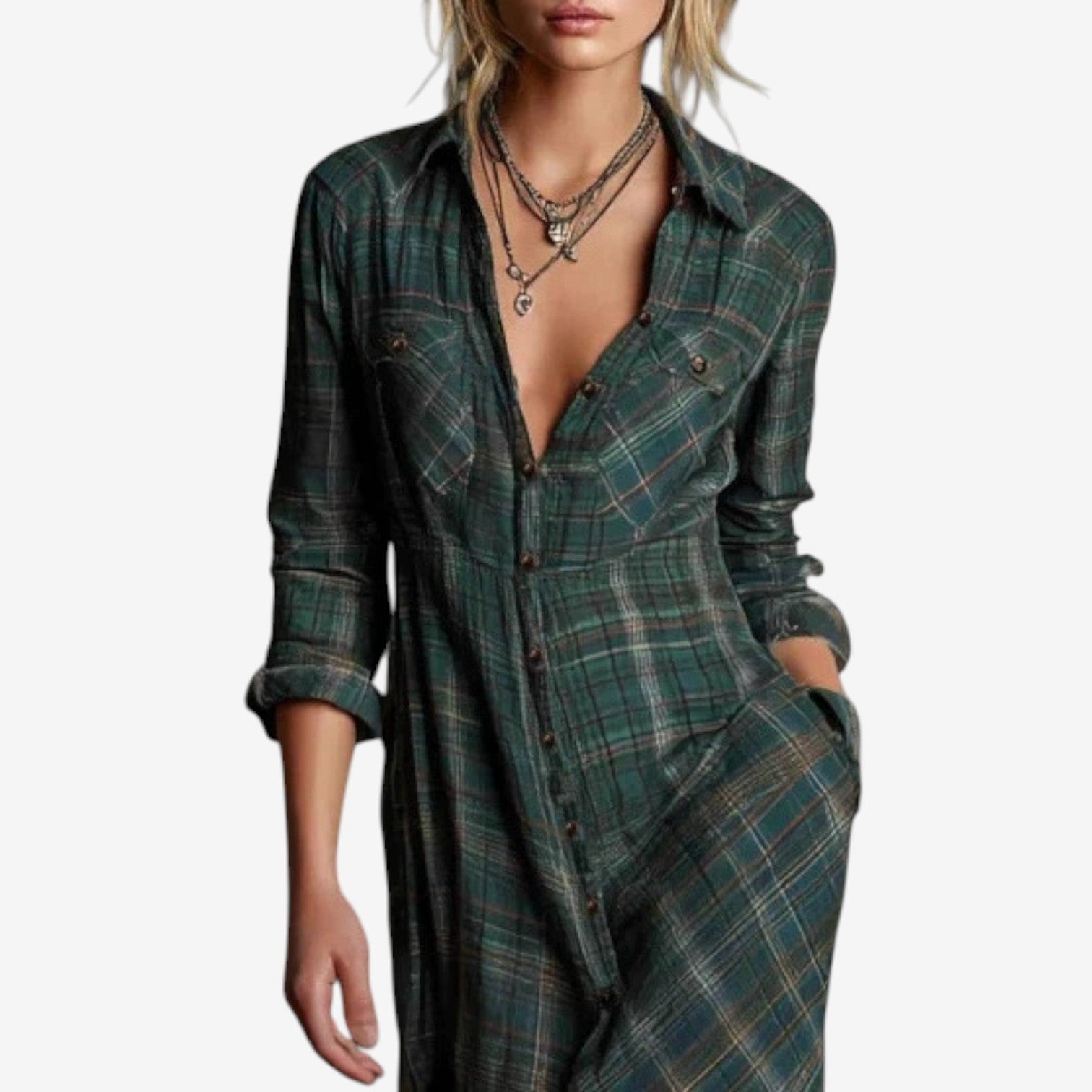 Elodie | Classic Check Winter Dress