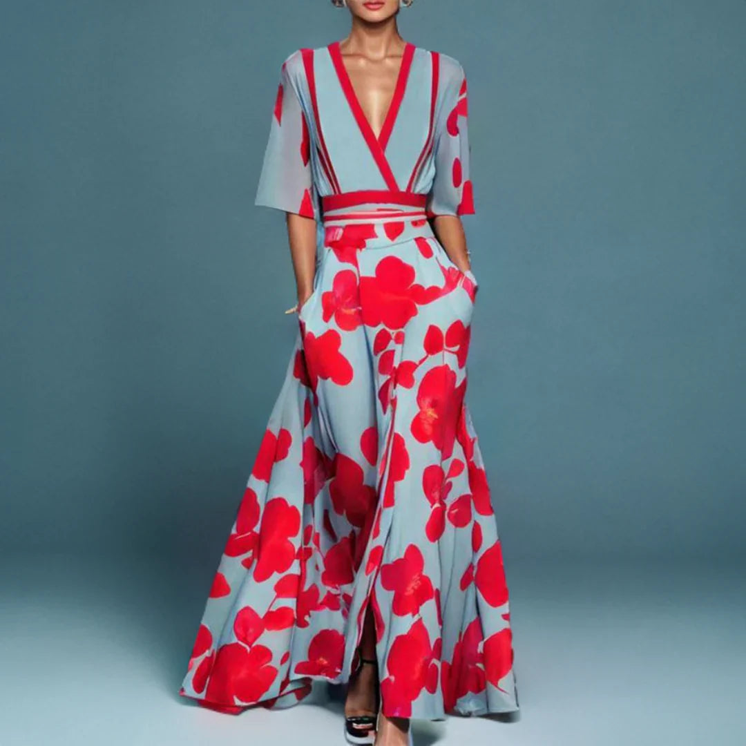 Floral wrap maxi dress