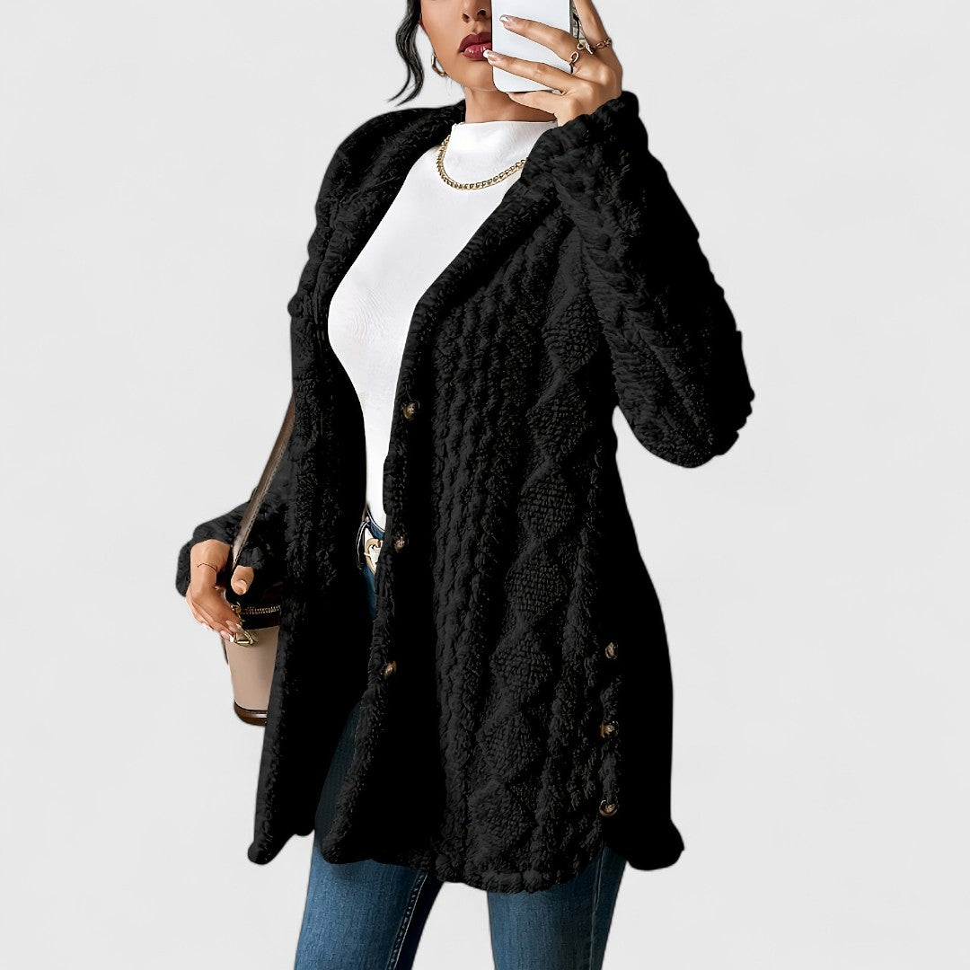 Elise - Plush Hooded Cardigan
