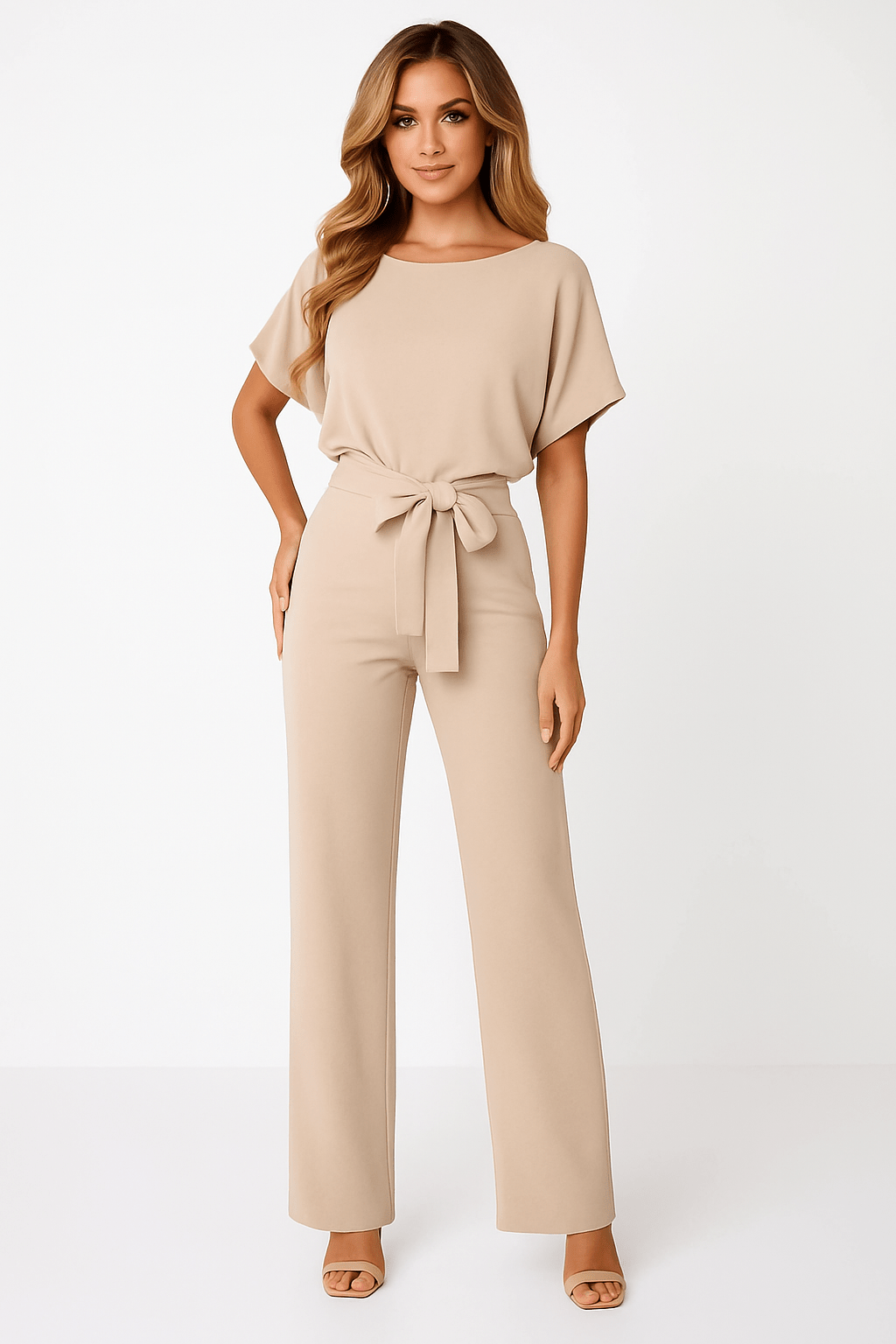 Elegant Belted Jumpsuit