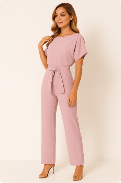 Elegant Belted Jumpsuit