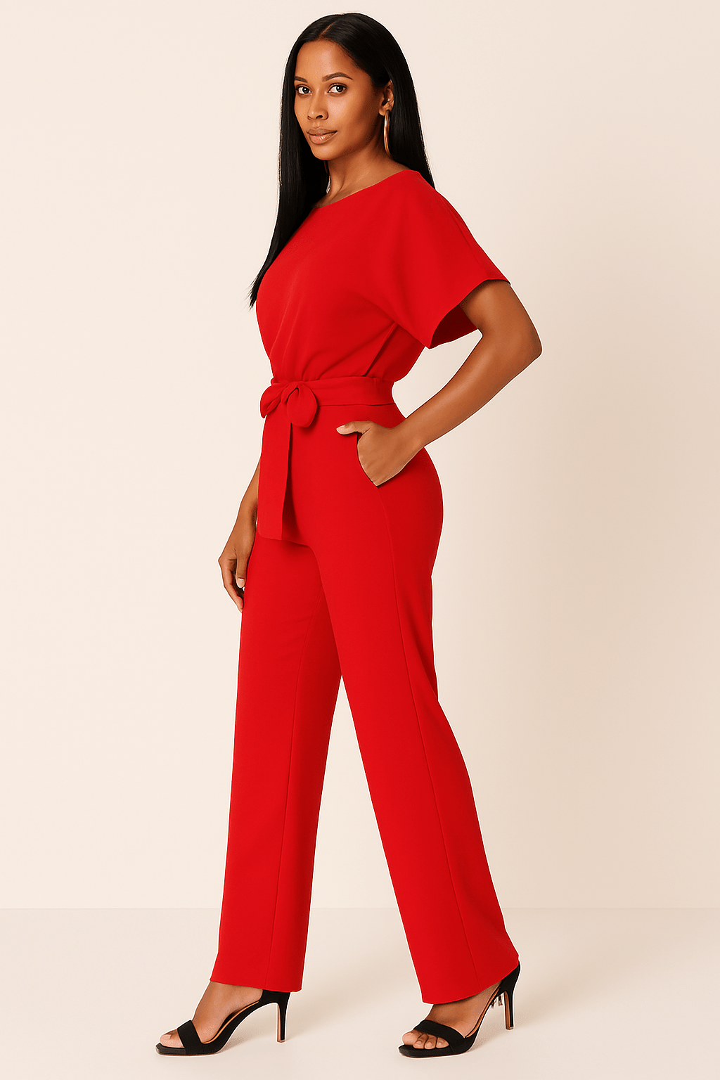 Elegant Belted Jumpsuit