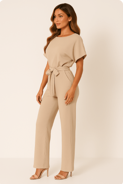 Elegant Belted Jumpsuit