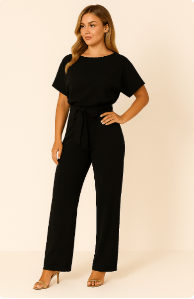 Elegant Belted Jumpsuit
