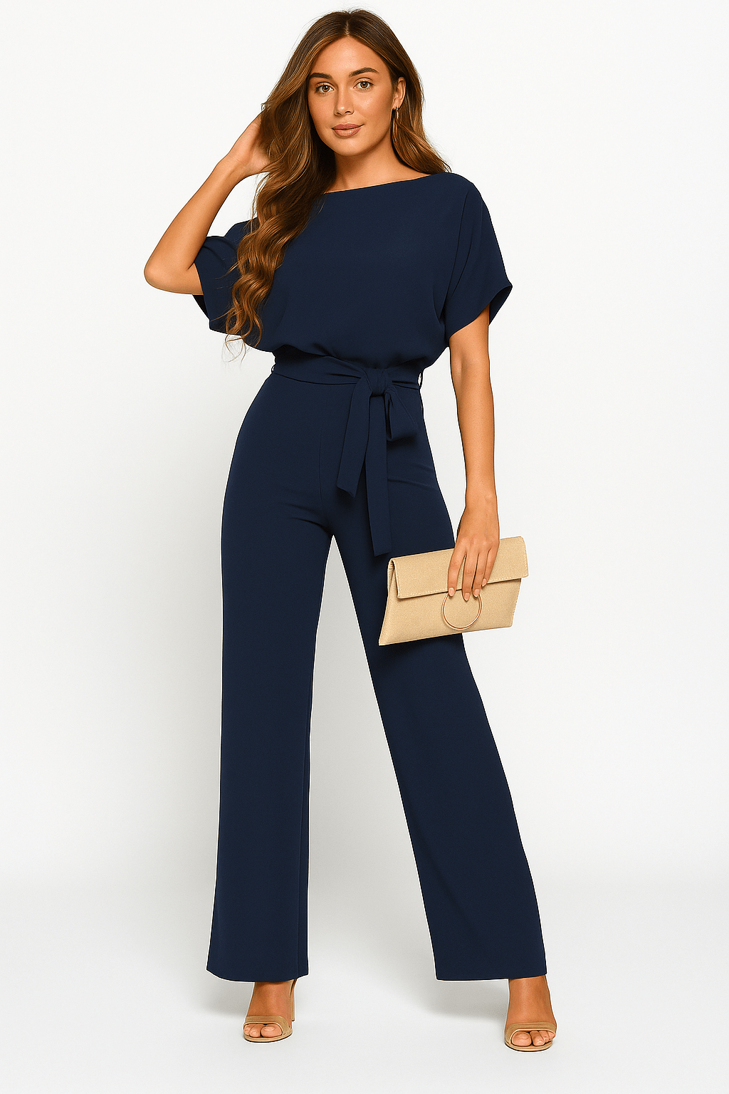 Elegant Belted Jumpsuit