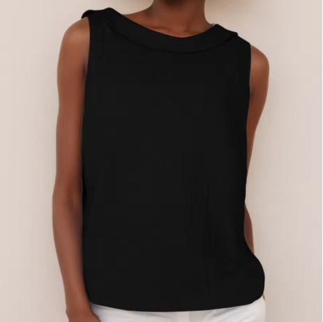 Blouse with High Neckline