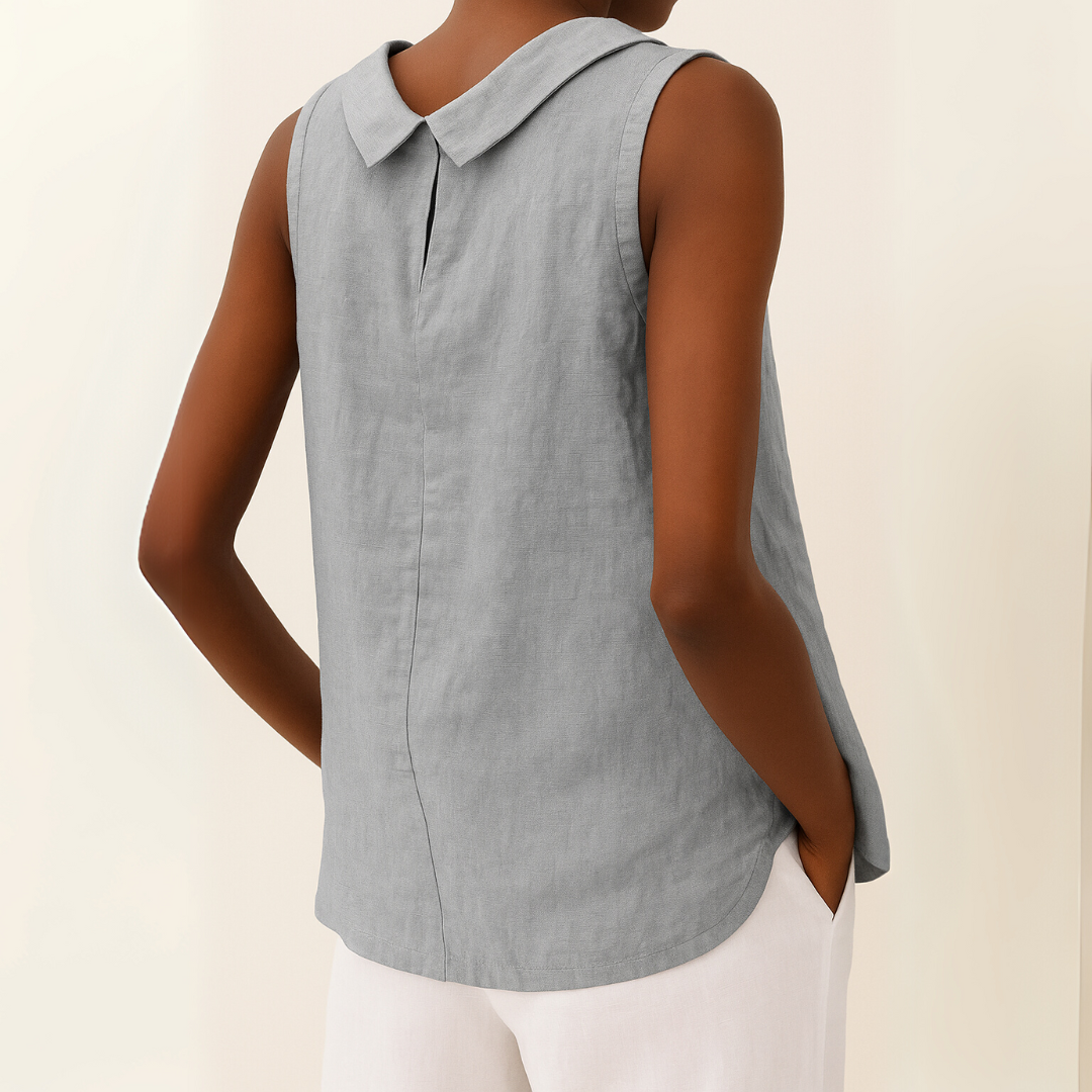Blouse with High Neckline