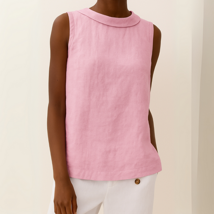 Blouse with High Neckline