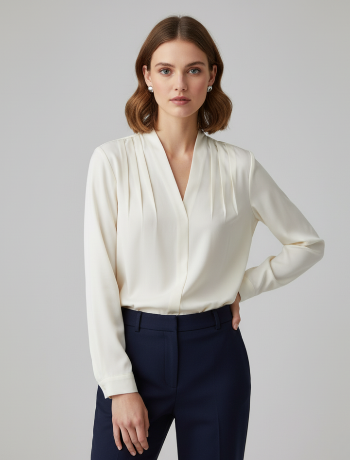 Blouse with Short Sleeves