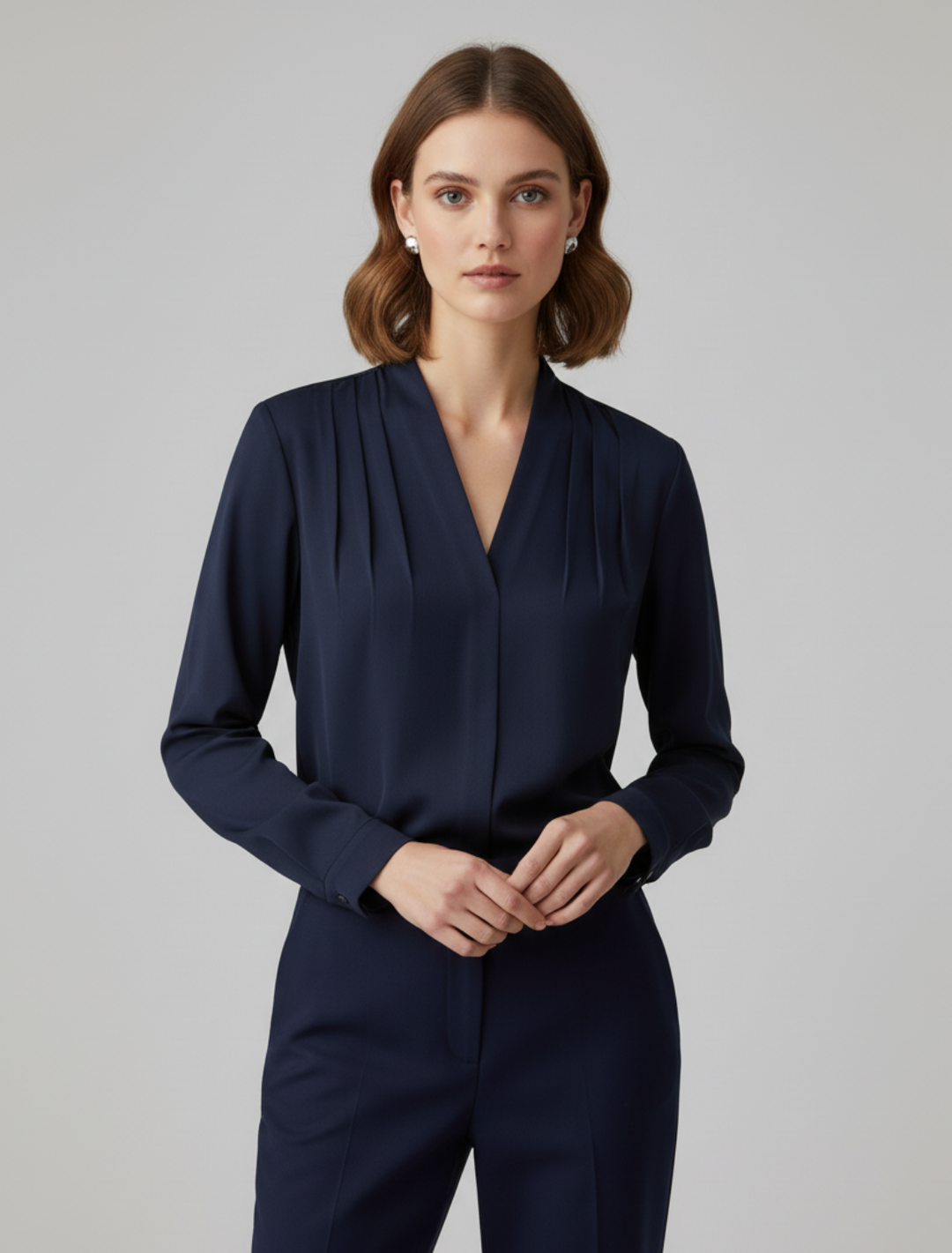 Blouse with Short Sleeves