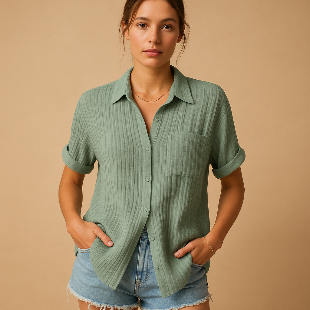 Blouse with Spaghetti Straps