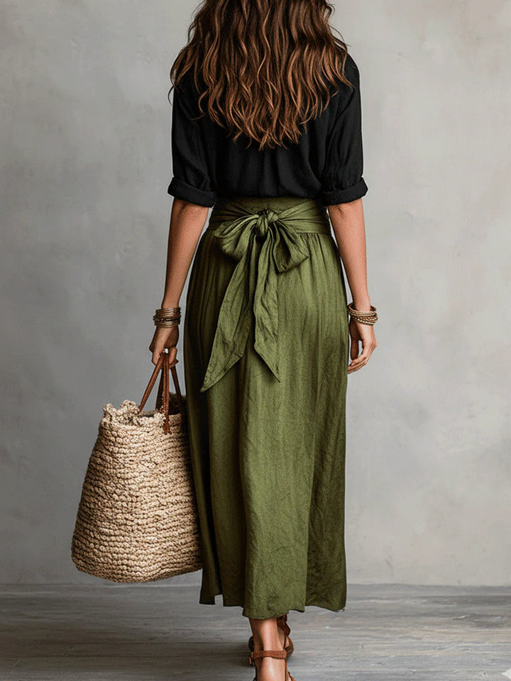 Button-Front Two-Piece Set