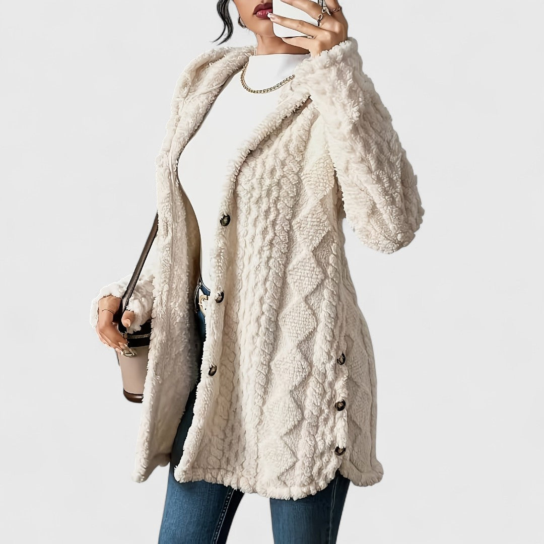 Elise - Plush Hooded Cardigan