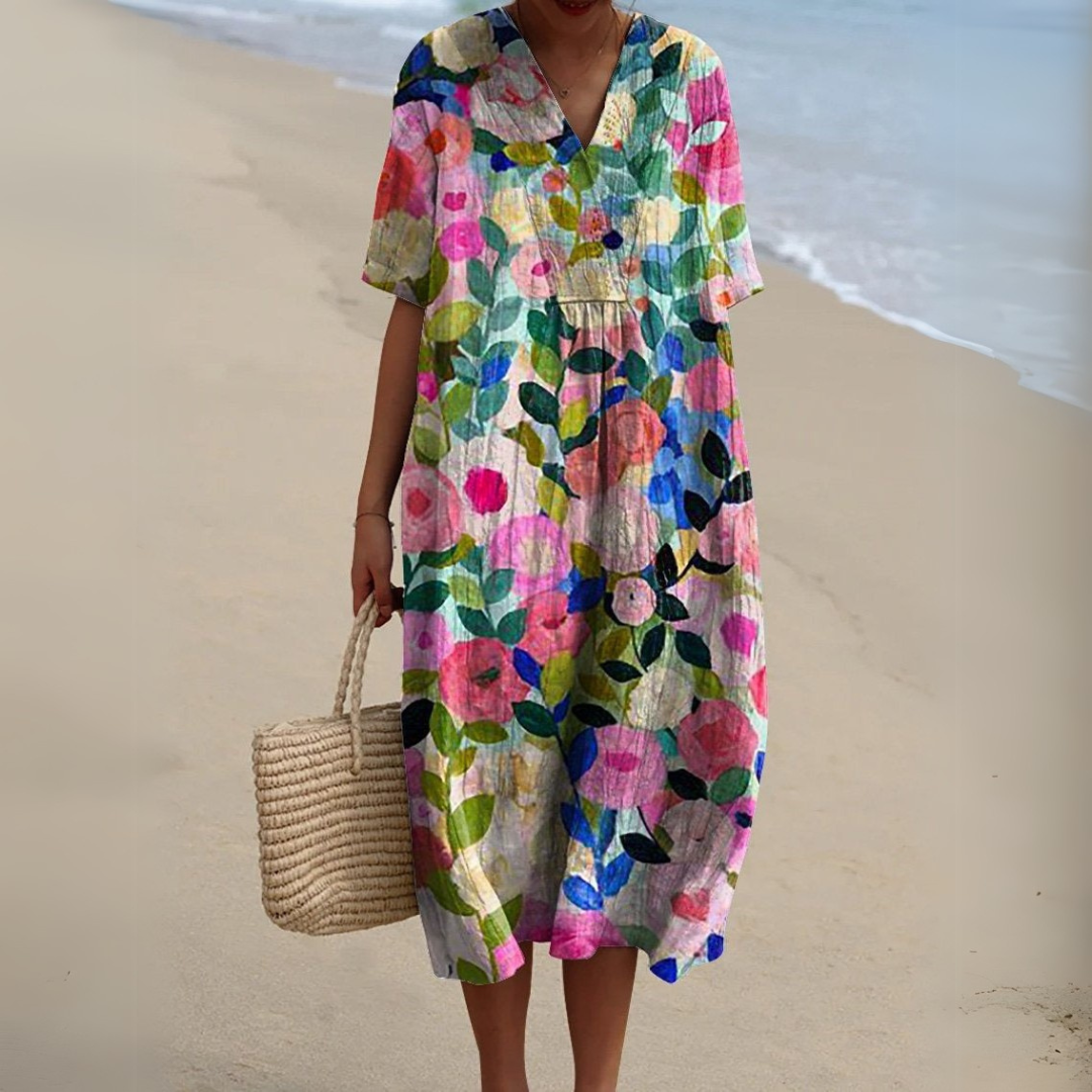 Cocktail Dress with V-Neck