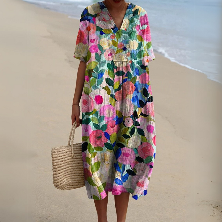 Cocktail Dress with V-Neck