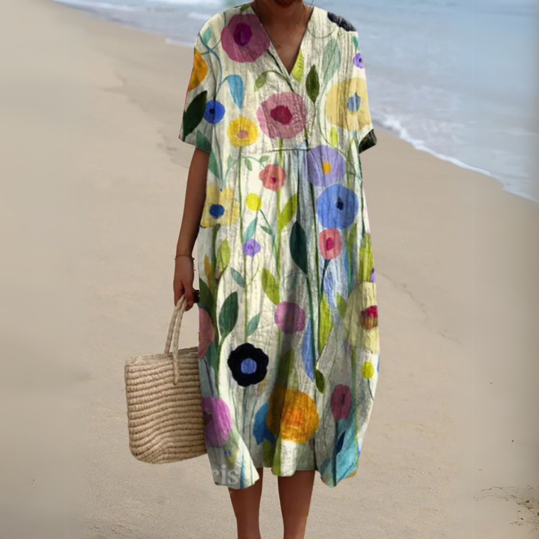 Cocktail Dress with V-Neck