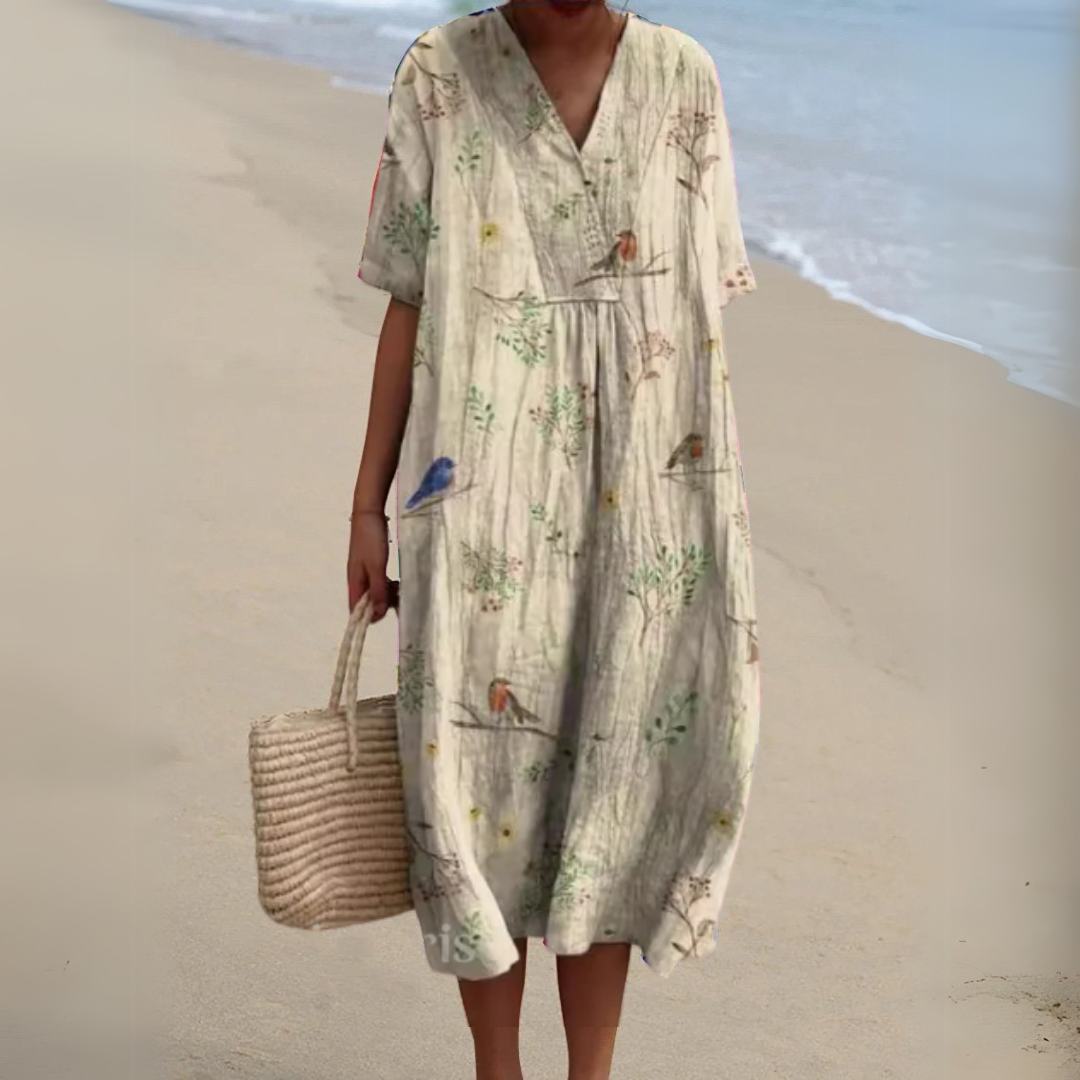 Cocktail Dress with V-Neck