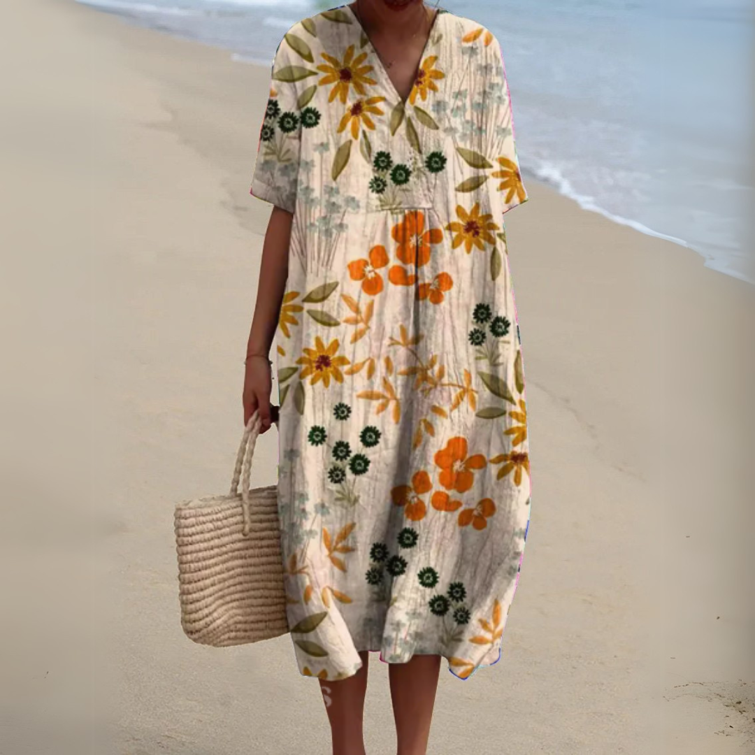 Cocktail Dress with V-Neck
