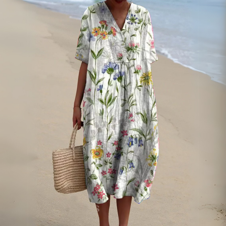 Cocktail Dress with V-Neck