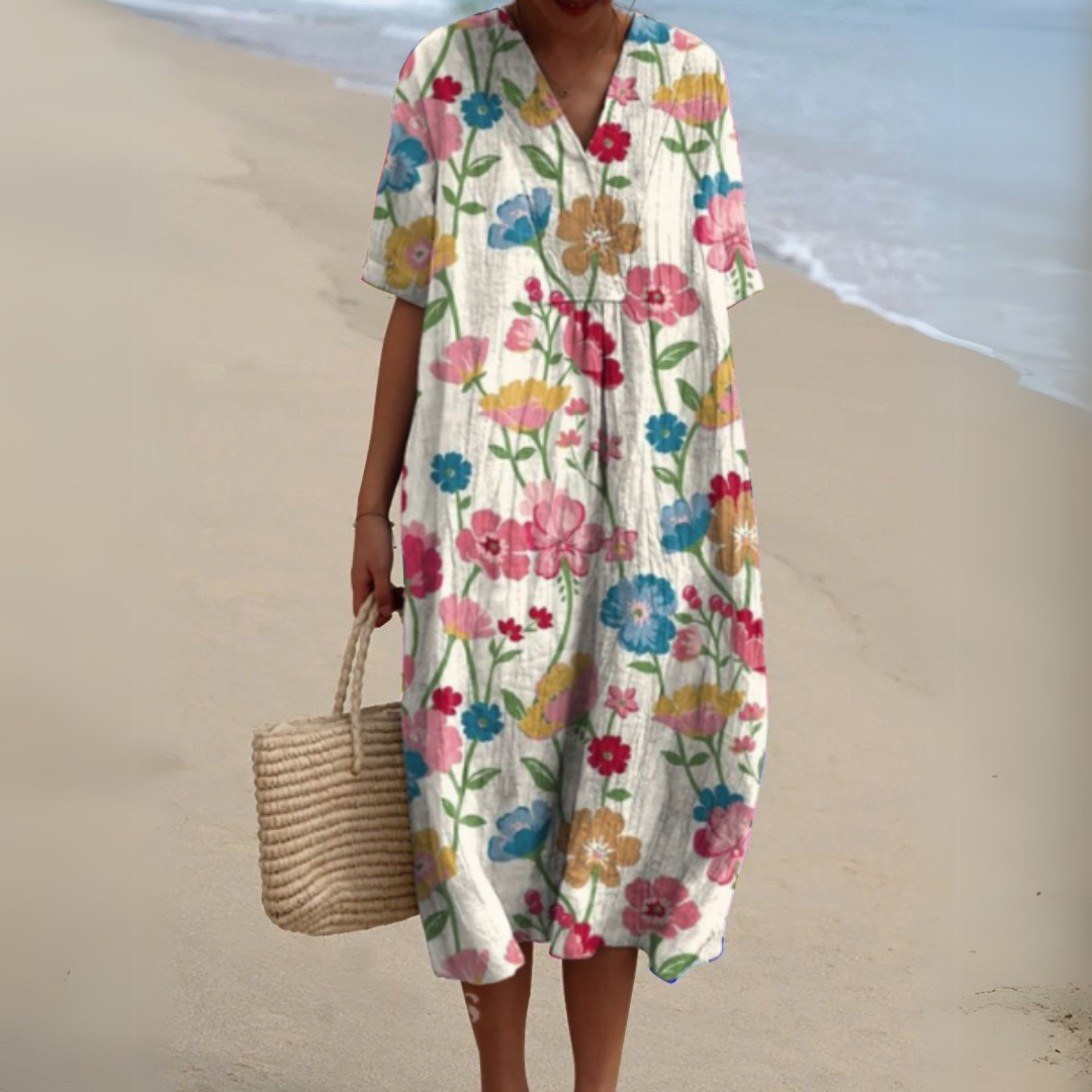 Cocktail Dress with V-Neck