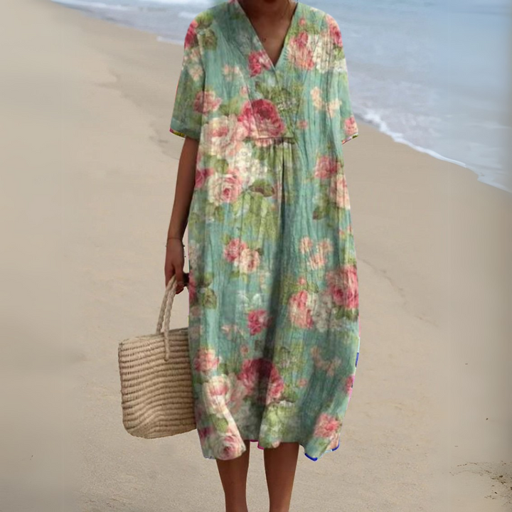 Cocktail Dress with V-Neck