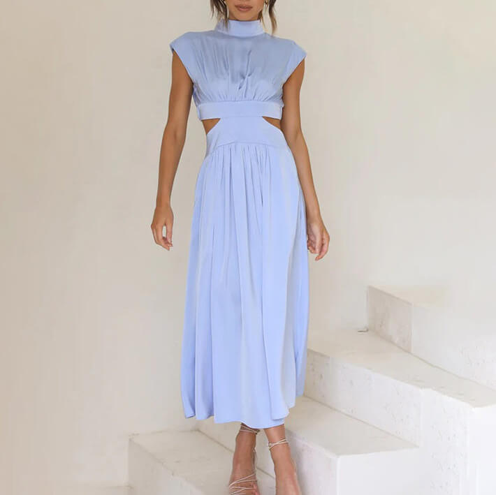 Dress with Halter Neckline