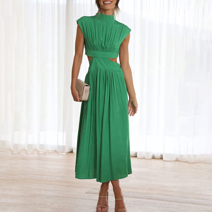 Dress with Halter Neckline