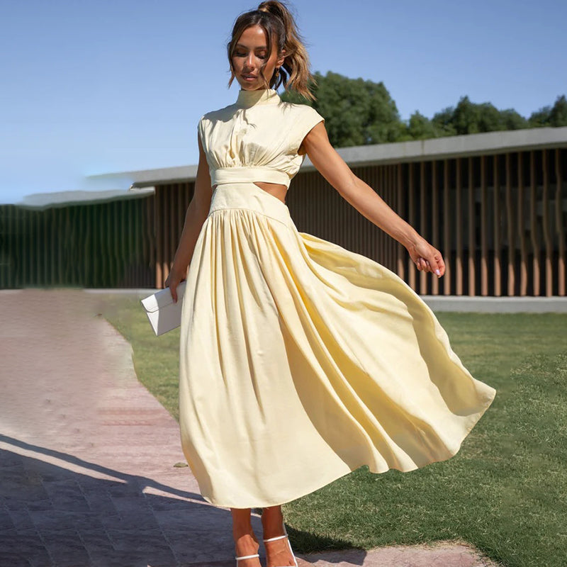 Dress with Halter Neckline