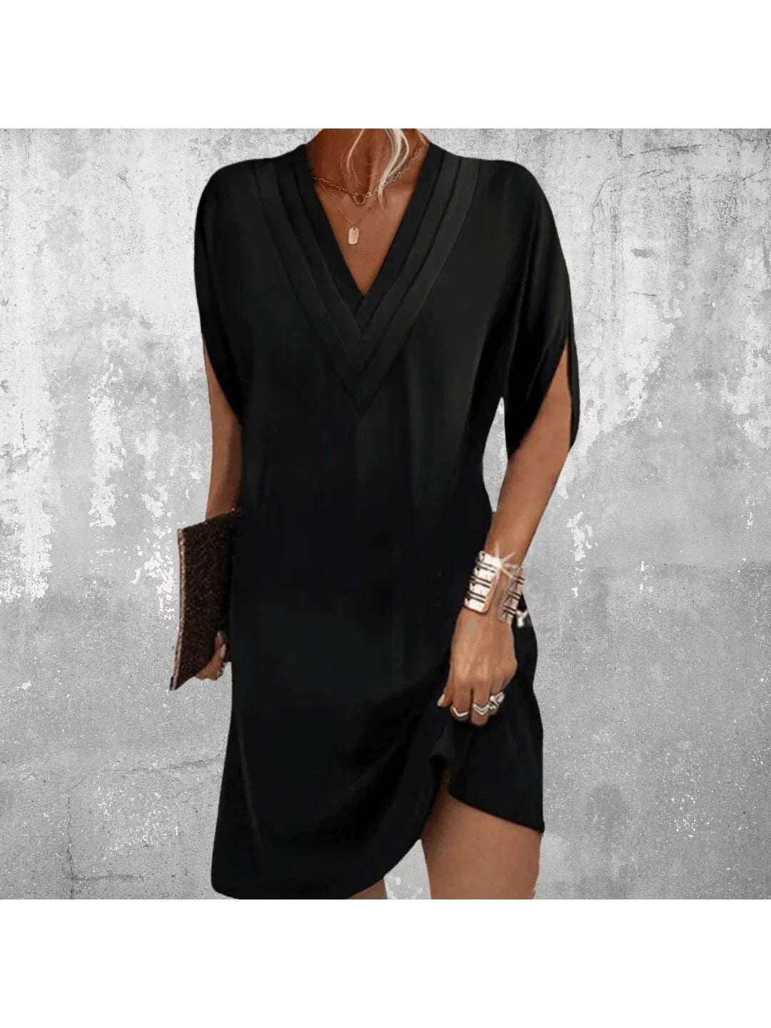 Dress with V-Neck