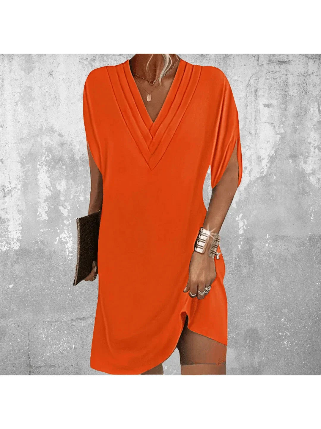 Dress with V-Neck