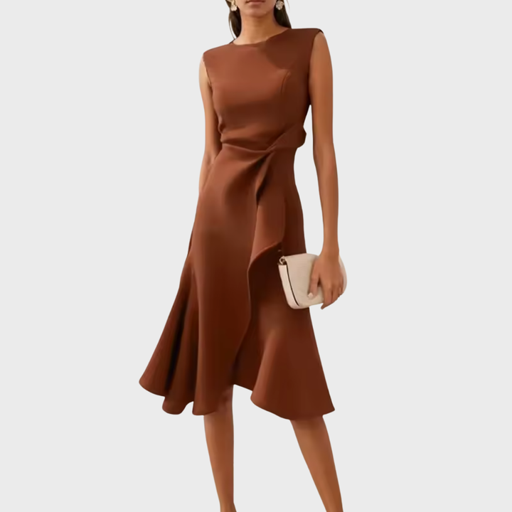Elegant Midi Wedding Guest Dress